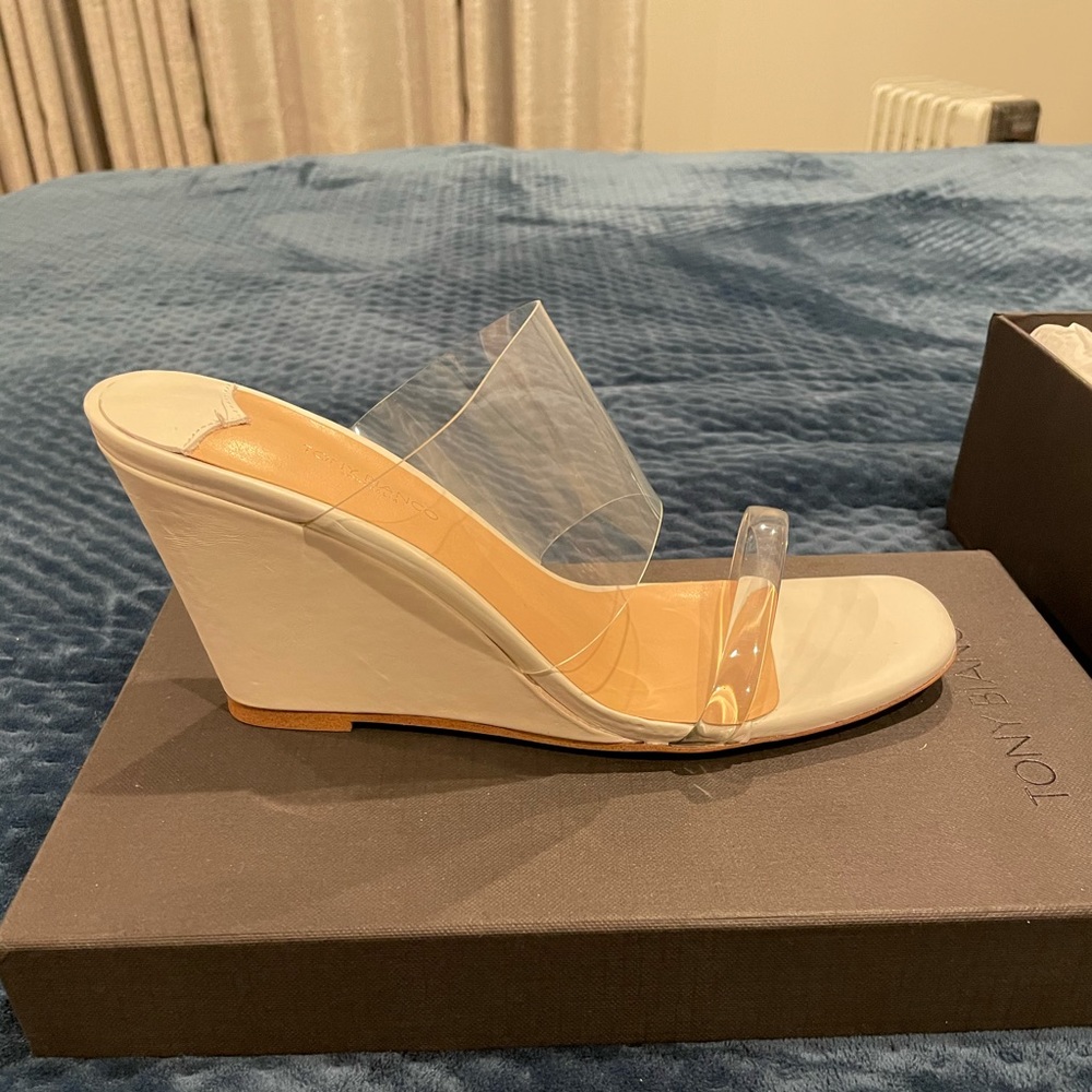 Tony Bianco White Wedges